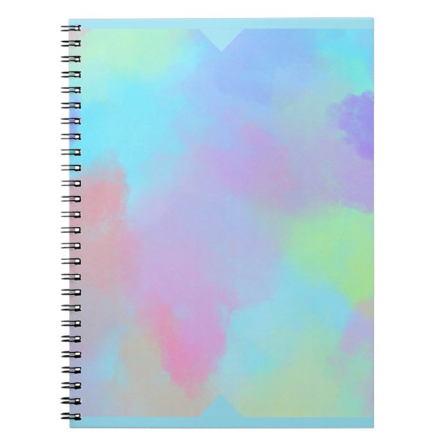 Caderno Espiral Pastel Splatter Pattern Notebook (Frente)