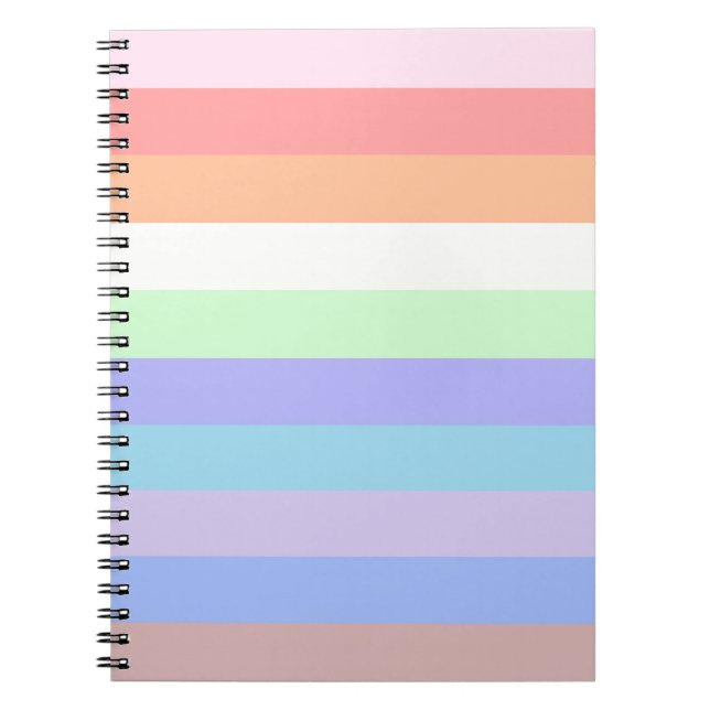 Caderno Espiral Pastel Stripes (Frente)