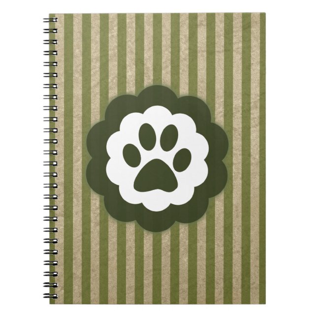 Caderno Espiral pata de animais de estimação (Frente)