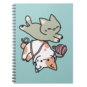 Caderno Espiral Patas e Brincadeiras – Ilustração de Gato Adorável