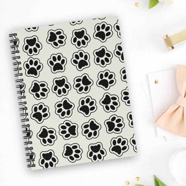Caderno Espiral Patas Negras, Patas-Cachorros, Patas-Gatos, Contor (Criador carregado)