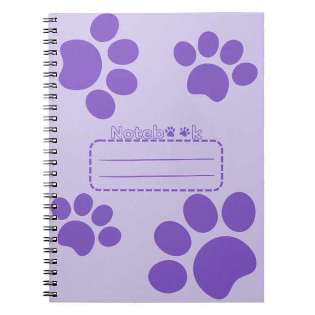 Caderno Espiral Patas roxas de gato notebook (Frente)