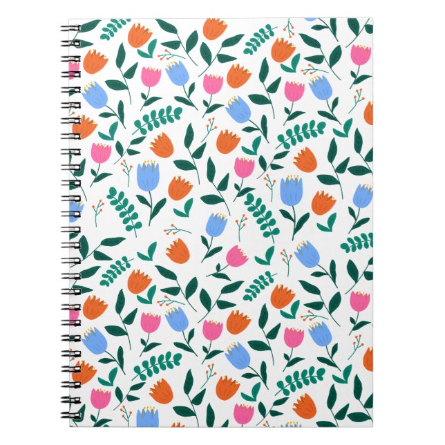 Caderno Espiral Patch de brisa de primavera (Frente)
