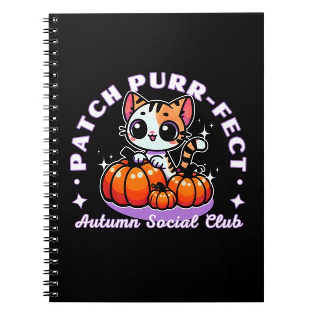 Caderno Espiral Patch Purr - Notebook com Patch de Pumpkin para Ca (Frente)