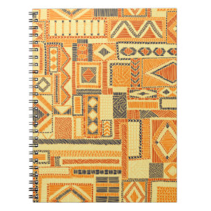 Caderno Espiral Patchwork da Boêmia bordada - padrão perfeito