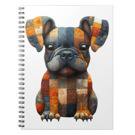 Caderno Espiral Patchwork French Bulldog Notebook