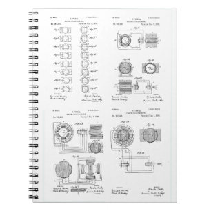 Caderno Espiral Patente US381968 p 1-4 do motor do Elecro-Ímã de