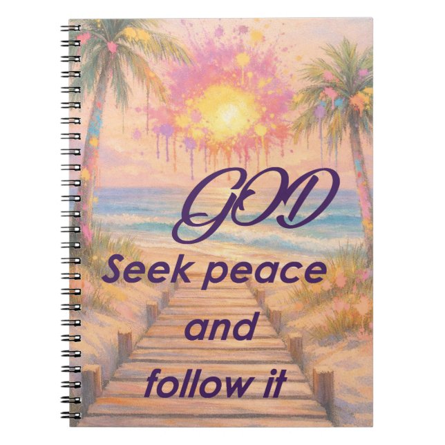 Caderno Espiral Path of Peace: Grace at Sunset (Frente)
