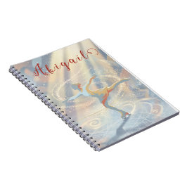 Caderno Espiral Patinação artística no gelo patins nome personaliz