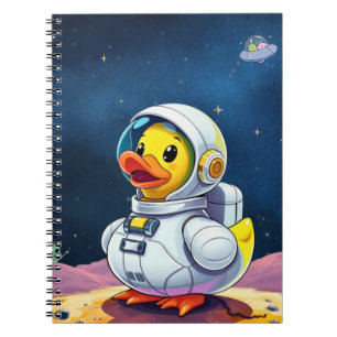 Caderno Espiral Pato Amarelo De Borracha Na Lua
