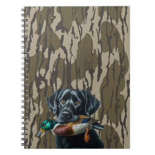 Caderno Espiral Pato caçando Labrador Retriever Bottomland Camo