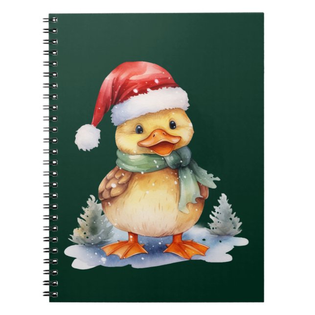Caderno Espiral Pato de Natal (Frente)