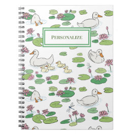 Caderno Espiral Pato e Lily Pads Notebook Espiral