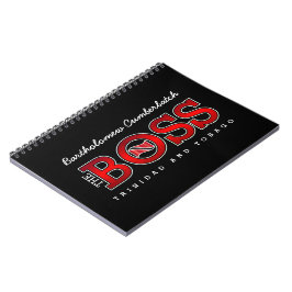 Caderno Espiral Patriotic BOSS Trinidad and Tobago Flag and NAME