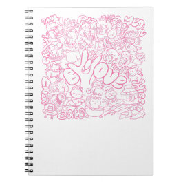 Caderno Espiral Patten Gato Bonito com Sinal ASL ILY - Design ASL