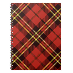 Caderno Espiral Patterno Colorfull Na moda Scottish Vintage
