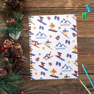 Caderno Espiral Patterno de Snowboard Hunter Mountain, Nova Iorque