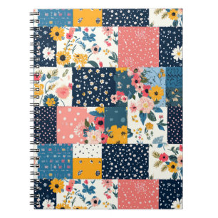 Caderno Espiral Patterno Floral Vintage (4)