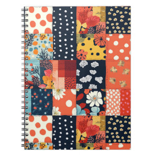 Caderno Espiral Patterno Floral Vintage (5)
