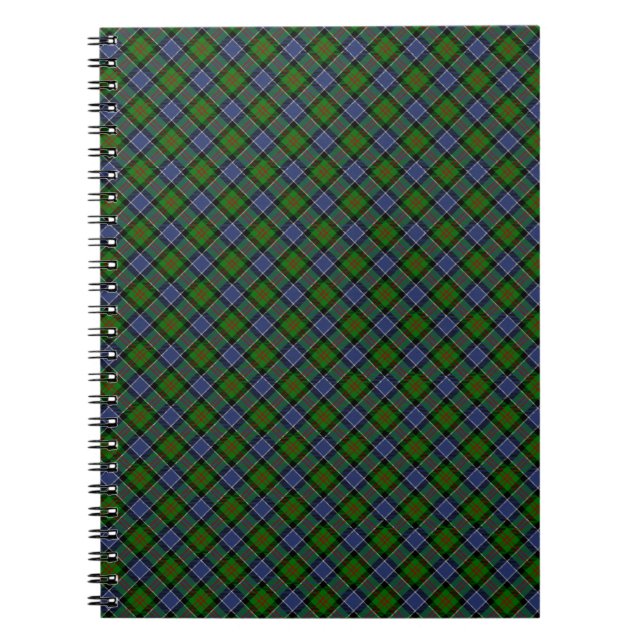 Caderno Espiral Patterson Clan Tartan Designed Impressão (Frente)
