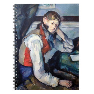 Caderno Espiral Paul Cezanne - Menino com Colete Vermelho