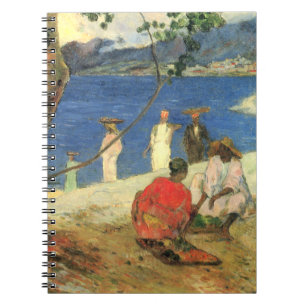 Caderno Espiral Paul Gauguin Carregadores de frutas na enseada de