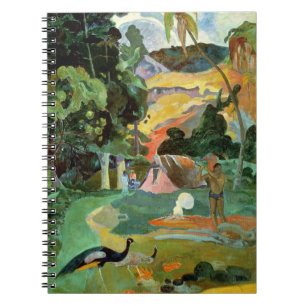 Caderno Espiral Paul Gauguin  Matamoe ou Paisagem com Peacocks