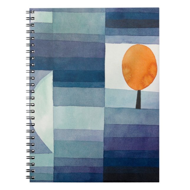 Caderno Espiral Paul Klee Abstrato Tree Blue Painting (Frente)
