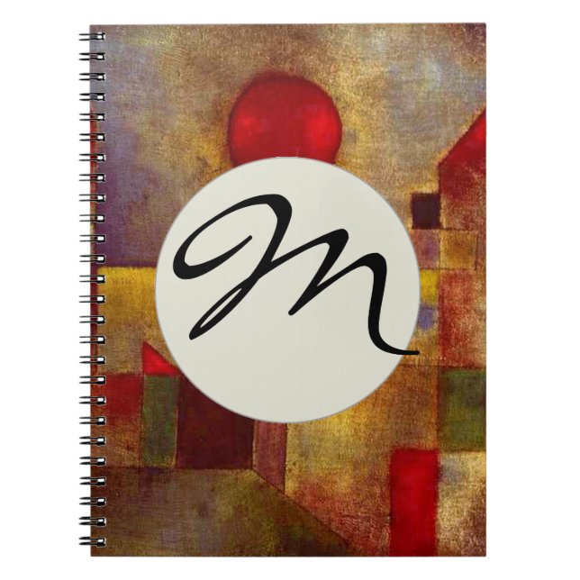 Caderno Espiral Paul Klee Red Balloon Art Impressão (Frente)