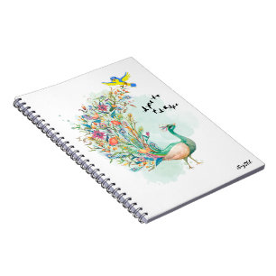 Caderno Espiral pavão