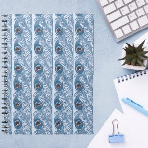 Caderno Espiral Pavão Azul