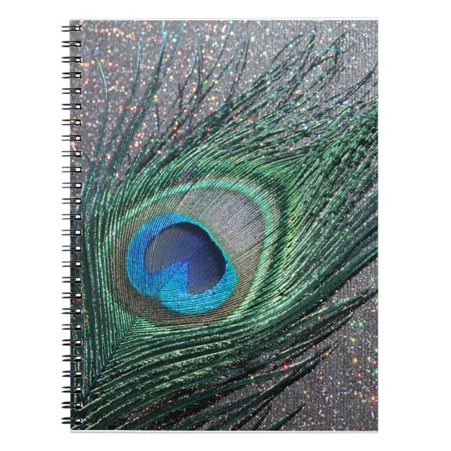 Caderno Espiral Pavão Negro Esparvo Pavão Vida Estática (Frente)