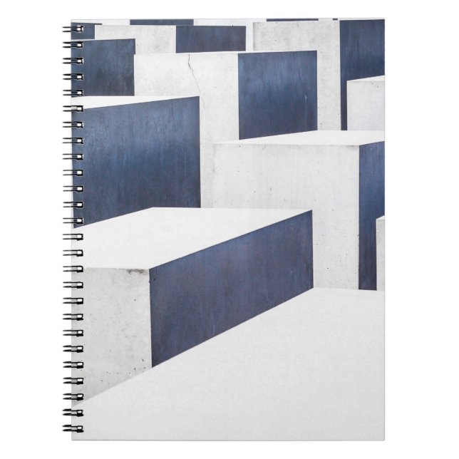 Caderno Espiral Pavimentos de betão branco (Frente)