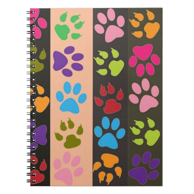 Caderno Espiral Paw imprime o notebook (Frente)