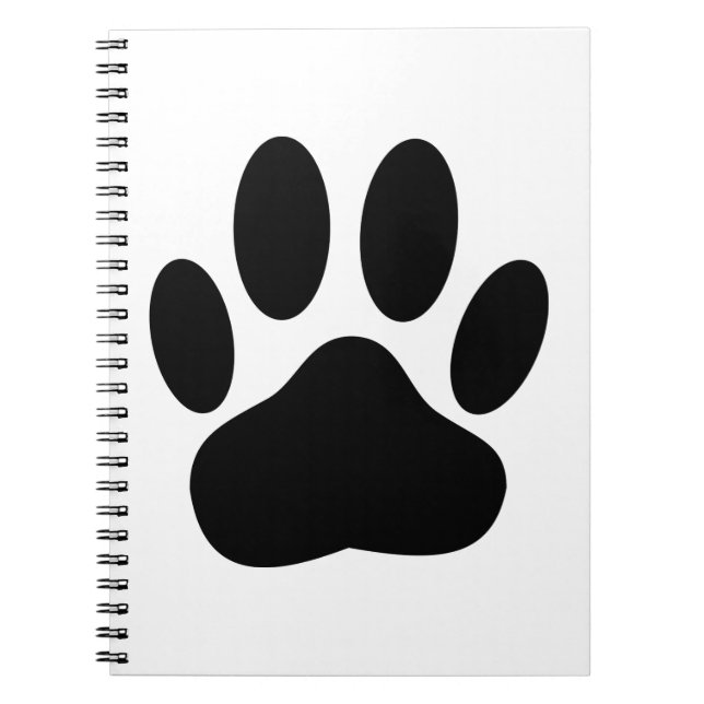 Caderno Espiral Pawprint do Cão (Frente)