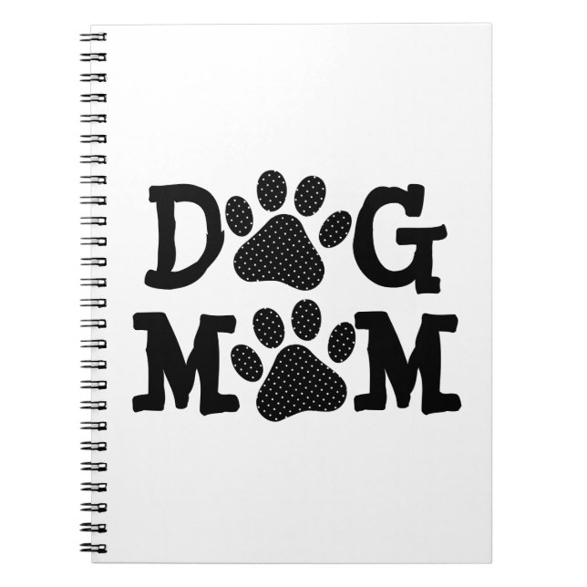 Caderno Espiral Pawprint MOM bolinhas DOG (Frente)