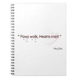 Caderno Espiral Paws Touch, Hearts Feel Notebook