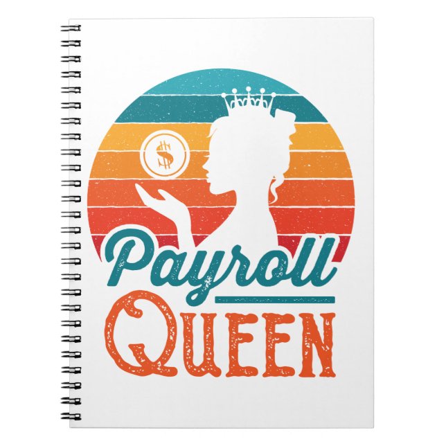 Caderno Espiral Payroll Queen Clerk - Gerente Especialista Mulhere (Frente)