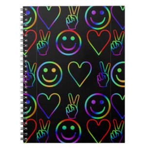CADERNO ESPIRAL PAZ, AMOR E FELICIDADE