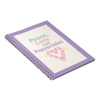 Caderno Espiral Paz, Amor e Hortelã