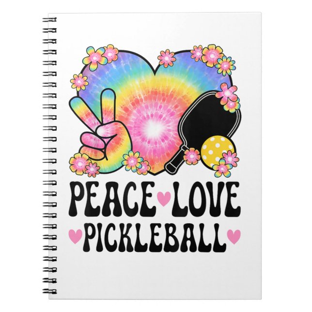 Caderno Espiral Paz Amor Pickleball (Frente)