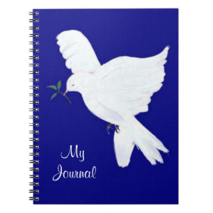 Caderno Espiral Paz branca Pomba-Meu Diário