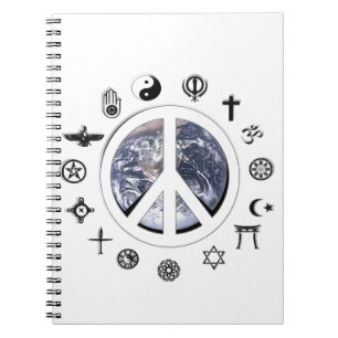Caderno Espiral Paz de mundo