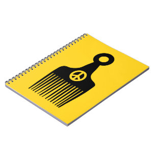 Caderno Espiral Paz do cabelo do Afro