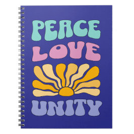 Caderno Espiral Paz e Amor Unidade