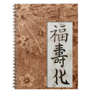 Caderno Espiral Paz Felicidade Caligrafia