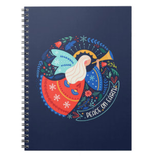 Caderno Espiral Paz na Terra Angel Design