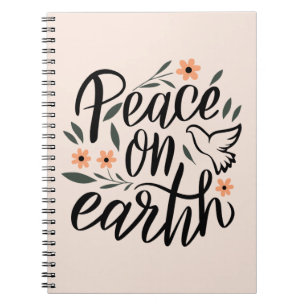 Caderno Espiral Paz na Terra Design Floral