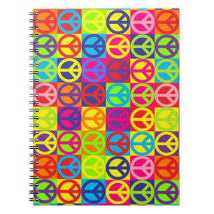 Caderno Espiral Paz Pop