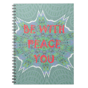 Caderno Espiral Paz Seja Com Seu Texto De Arte Gráfico Inspiracion